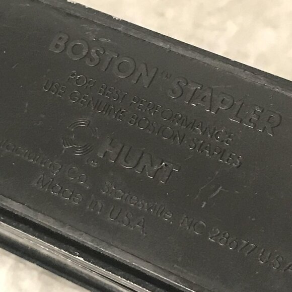 Boston 20 Hunt Stapler Texaco Logo Black Chrome Desktop Metal Made in USA Office - Picture 3 of 8